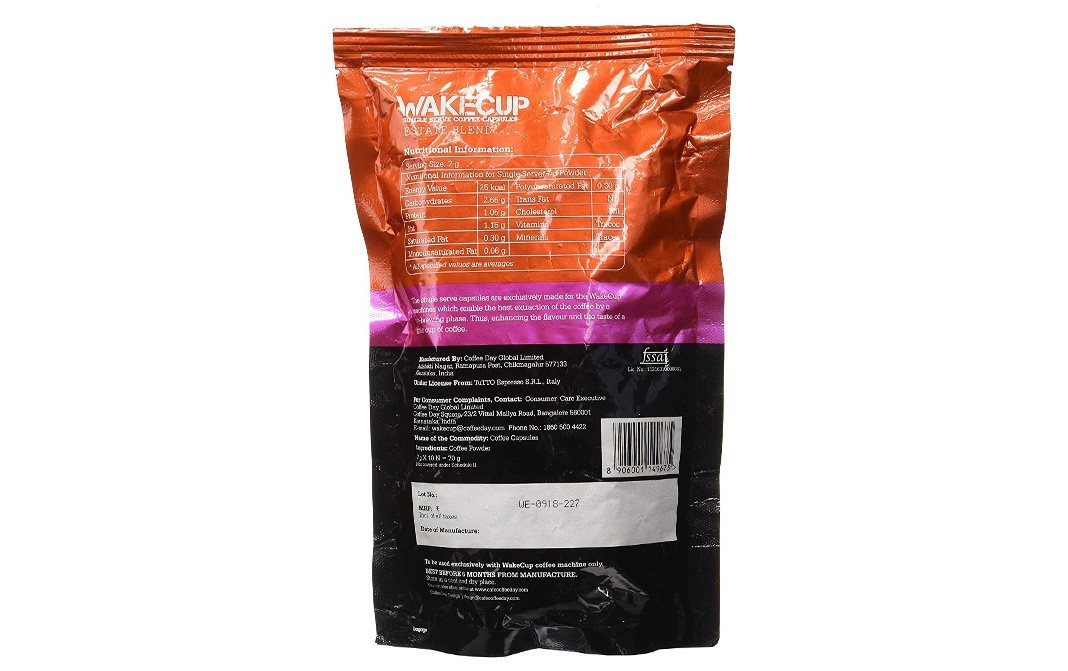 Coffee Day Wakecup Estate Blend Coffee Capsules   Pack  70 grams